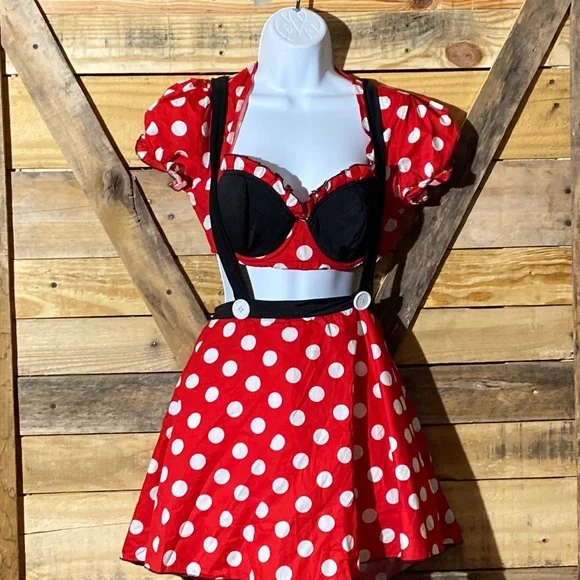 knee length dresses for ladies Sexy Minnie Mouse Fancy Dress Outfit (MM2)